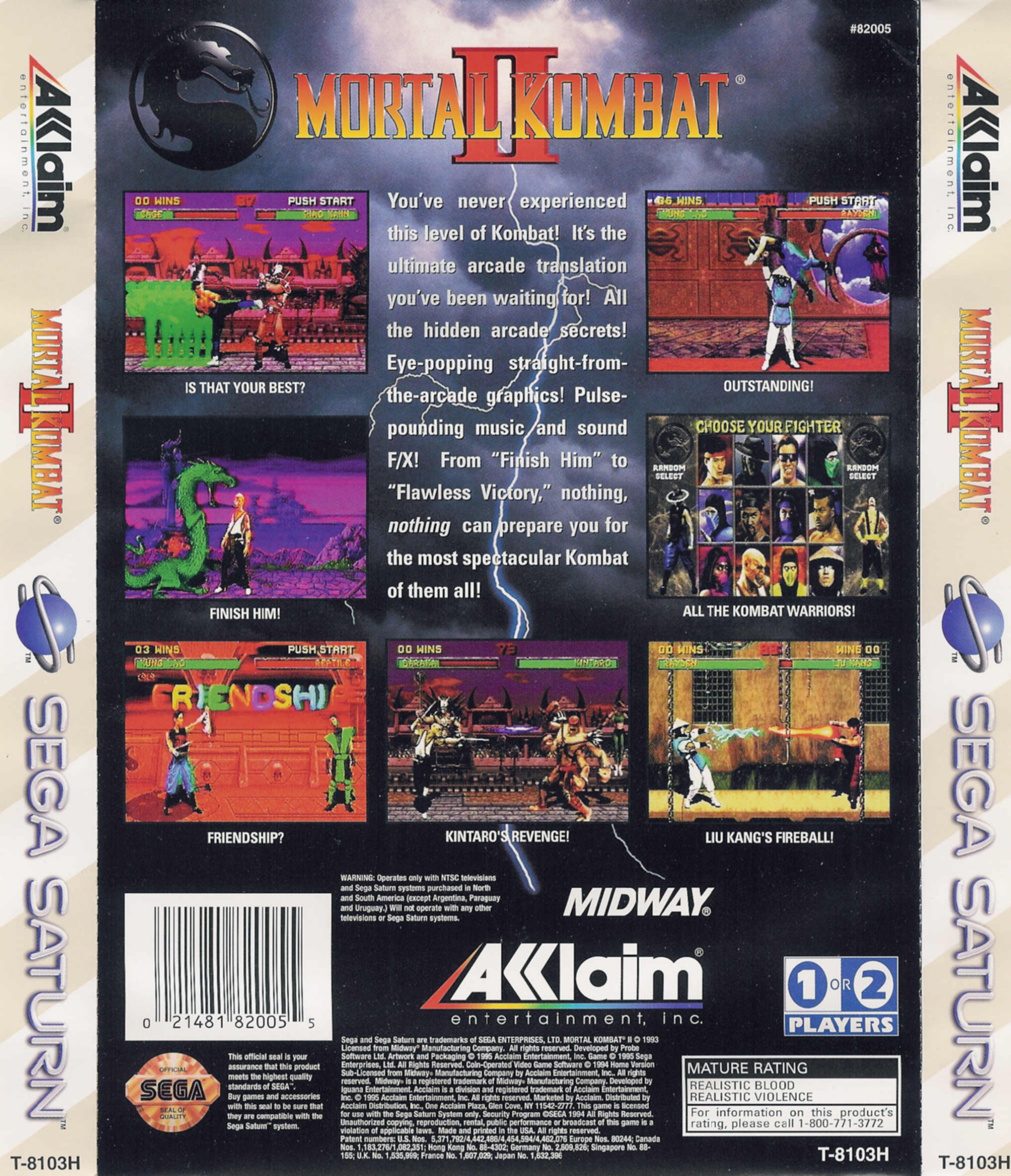 Sega Saturn M Mortal Kombat 2 U Game Covers Box Scans Box Art Cd Labels